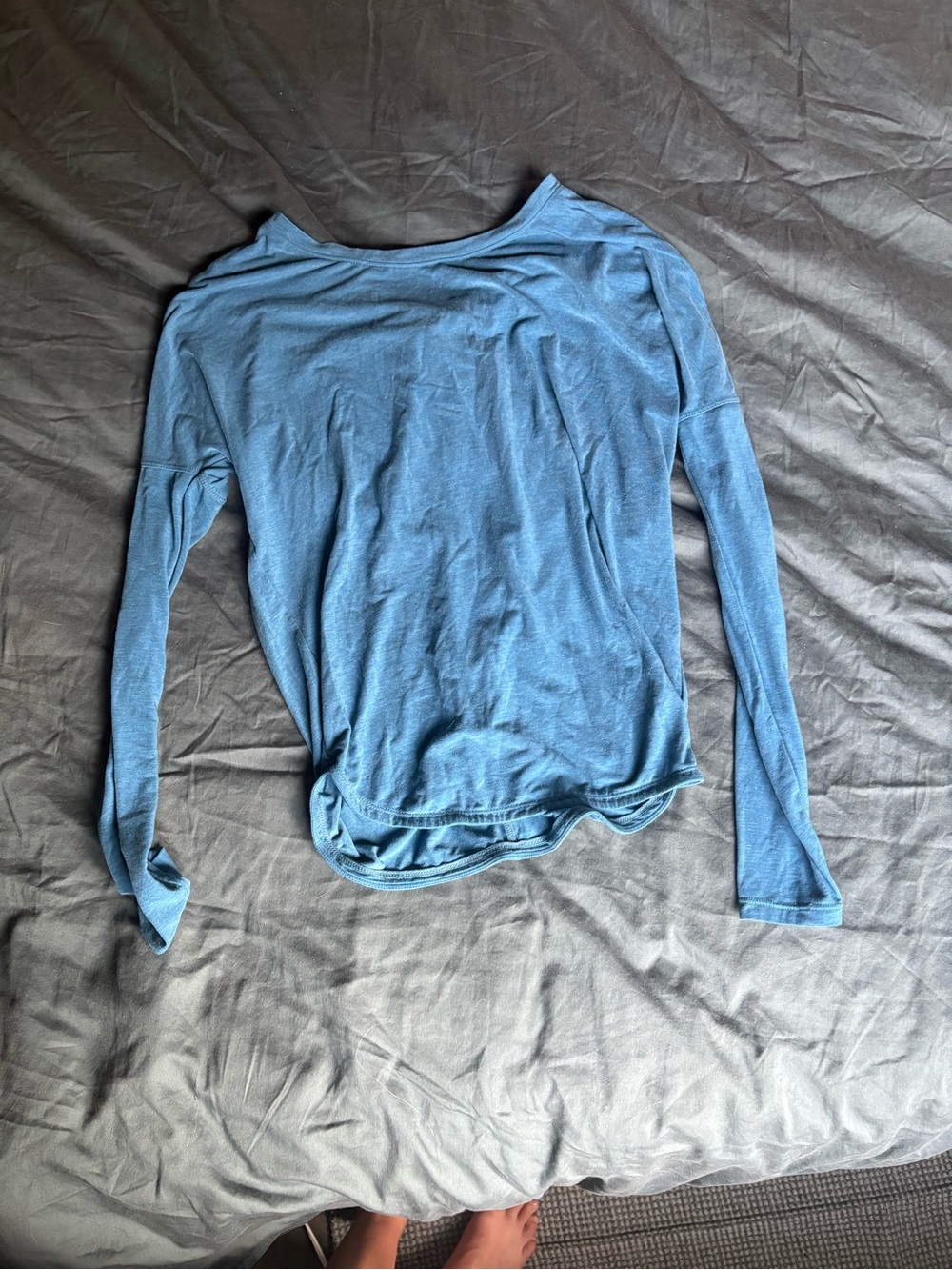 Prana Women's Long-Sleeve Tee in Sky Blue